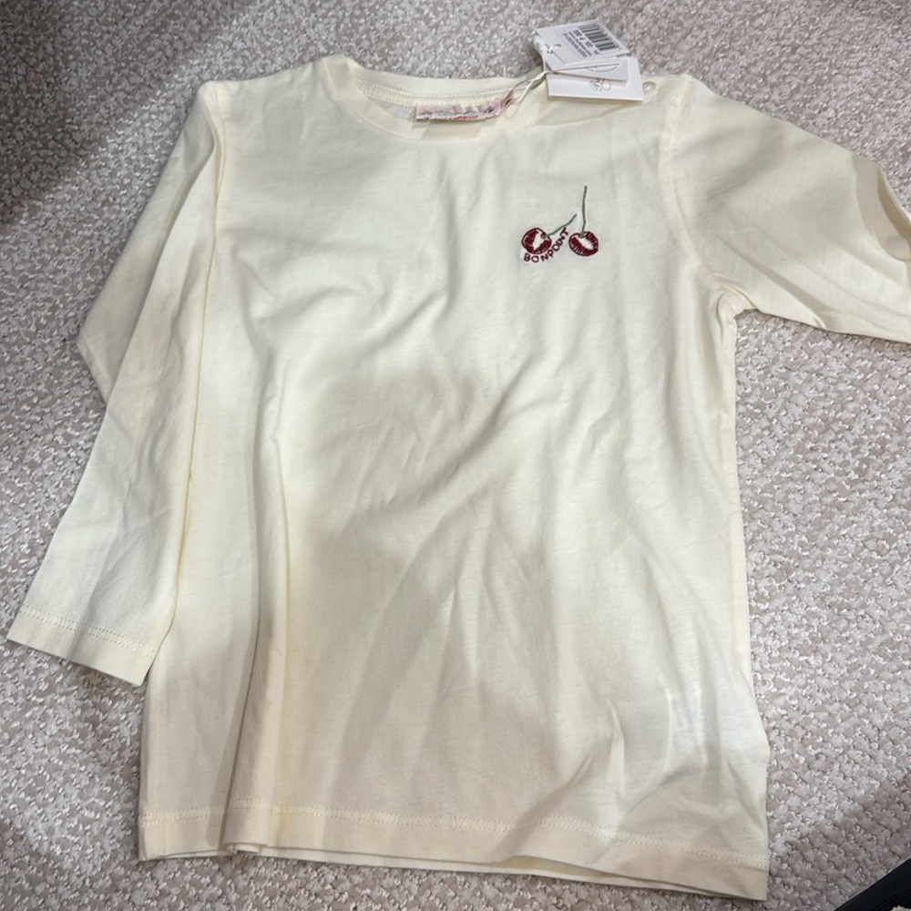 Bonpoint long sleeve cherry shirt